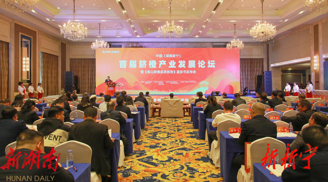 齐聚橙意新宁 共话产业未来 ——中国(湖南新宁)首届脐橙产业发展论坛暨《崀山脐橙品质报告》蓝皮书发布会隆重举办_邵阳头条网